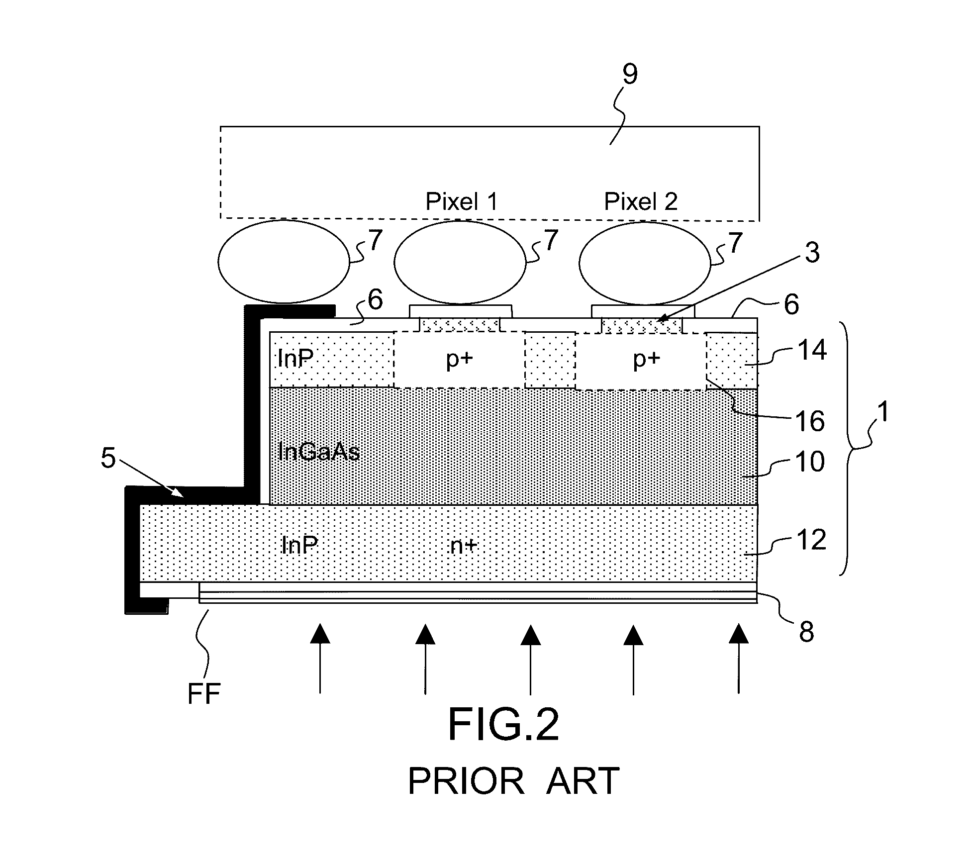 Quantum detection element with low noise and method for manufacturing such a photodetection element