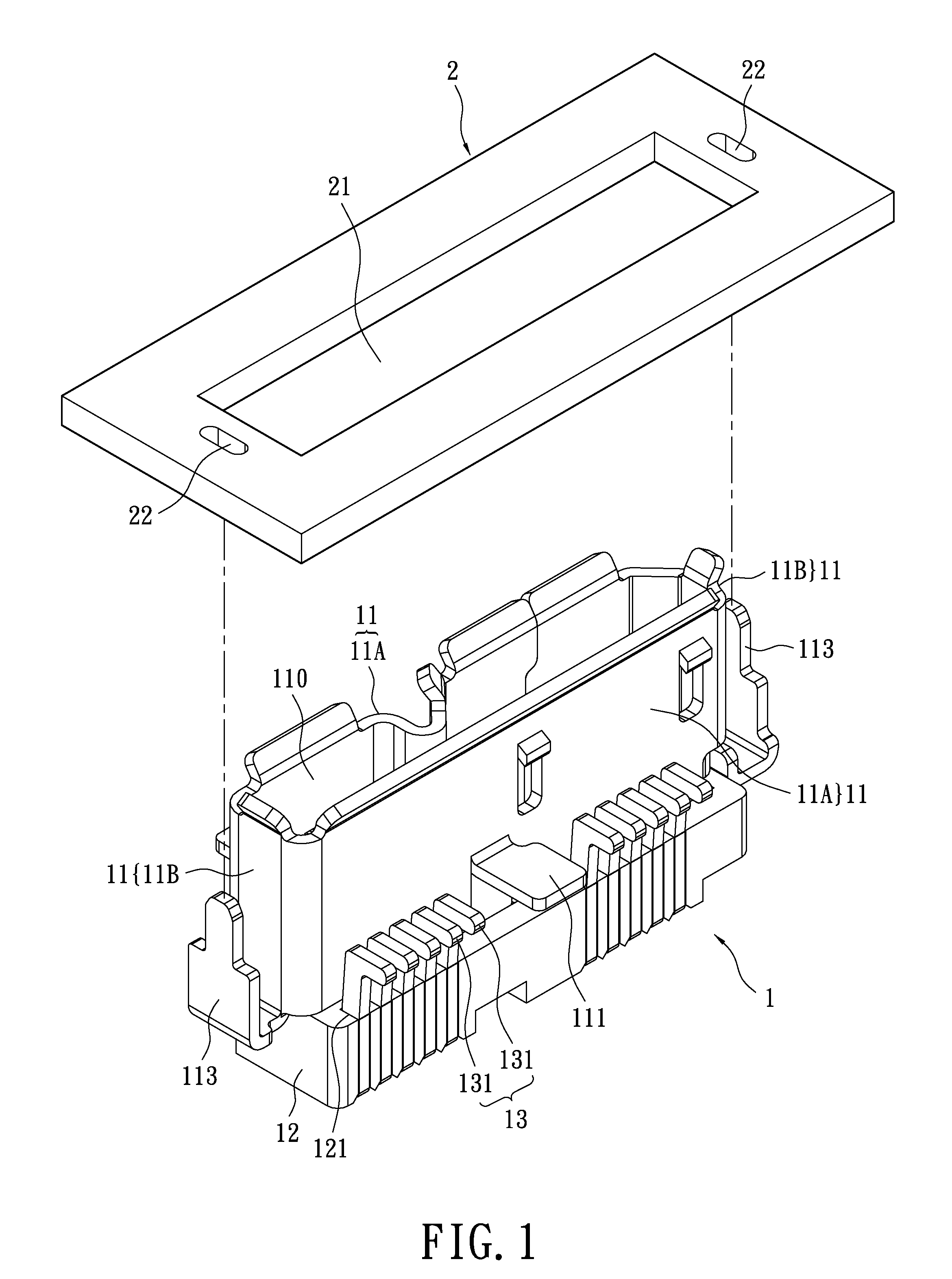 Vertical connector and assembly having the same