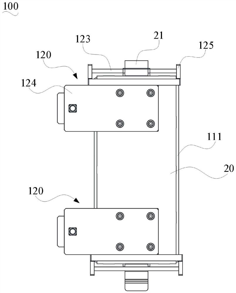 Battery cell clamping jig and battery cell processing device