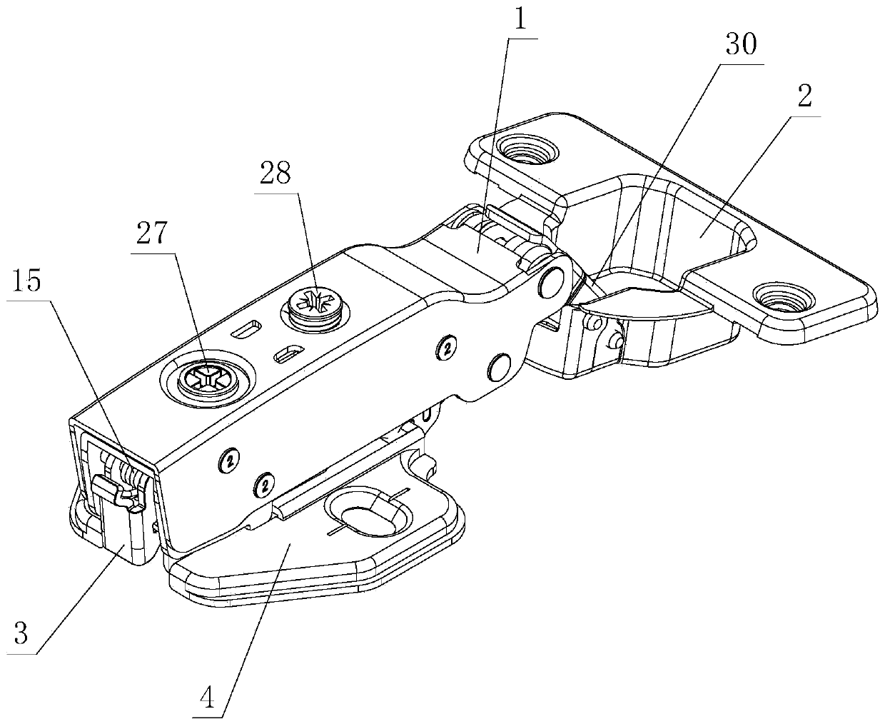 Quick base fastening structure of furniture hinge