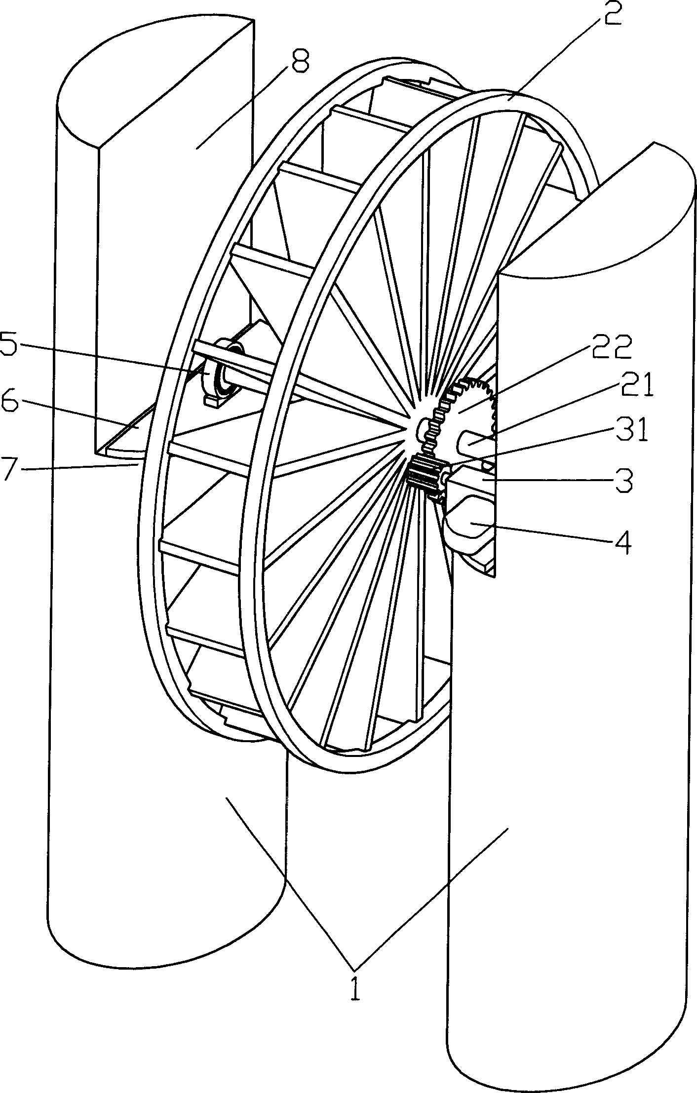 Flowing water hydraulic generator