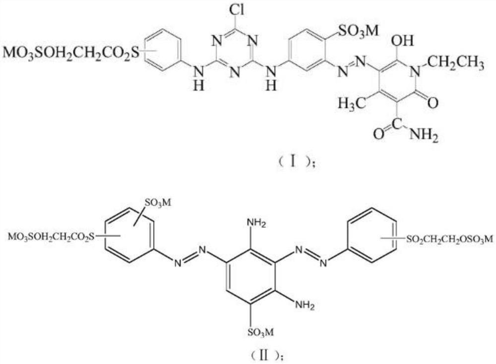 Reactive brilliant yellow dye and composite reactive brown dye