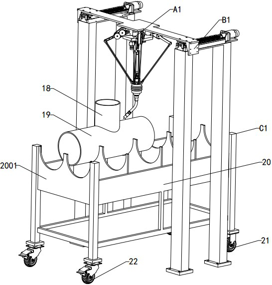 A pipeline intersecting line welding system