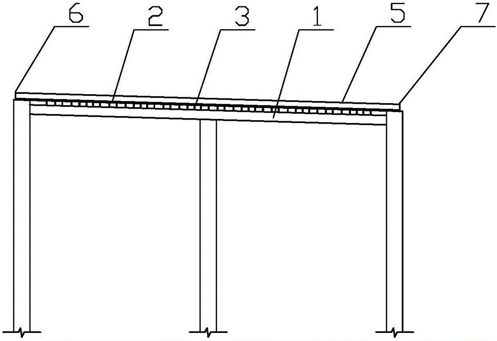 Construction method and construction device for controlling flatness of cast-in-place reinforced concrete slope surface of discharging platform