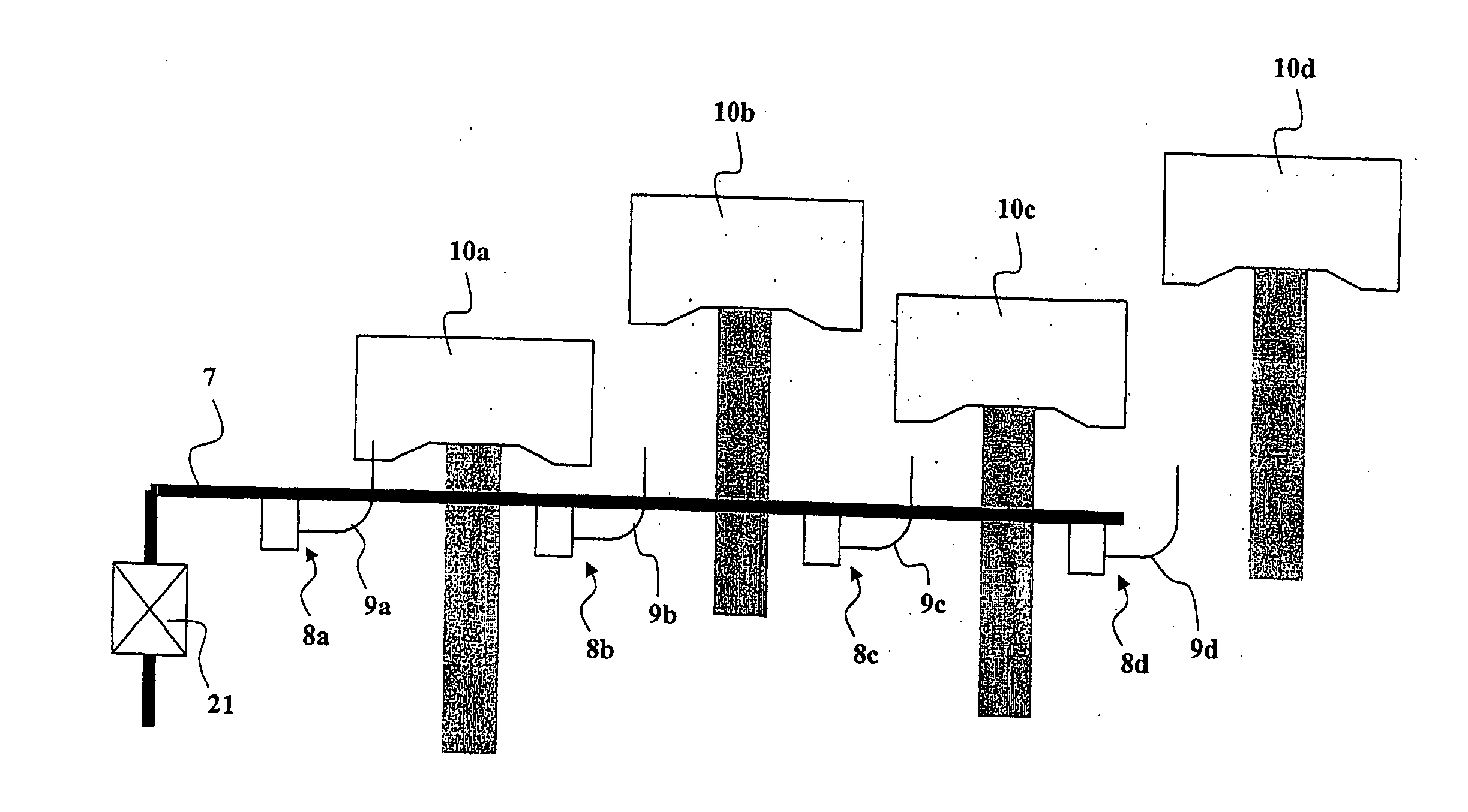 Controlled leakage valve for piston cooling nozzle