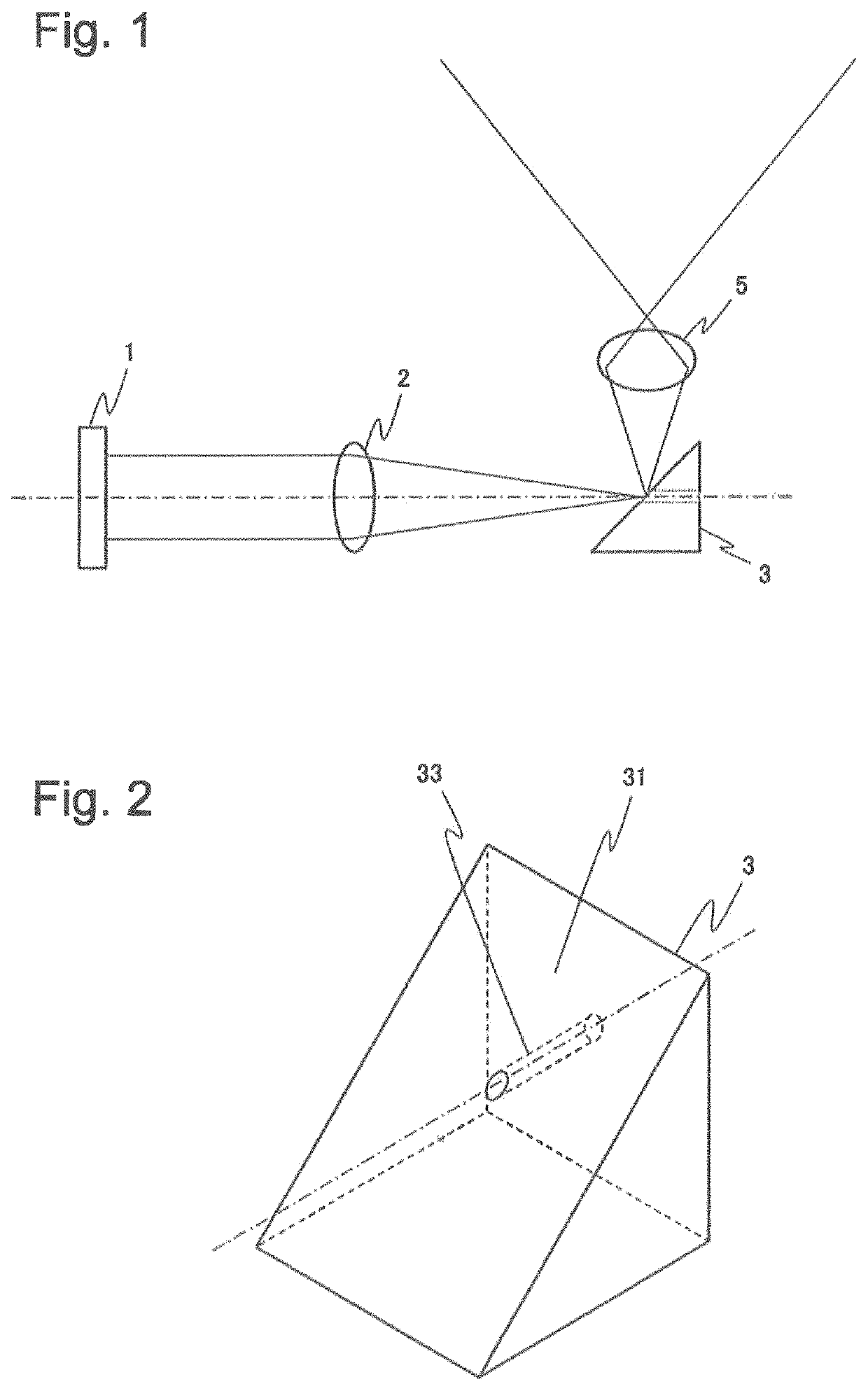 Projection device and interface device having mirror which reflects light other than zero-order light toward a projection lens