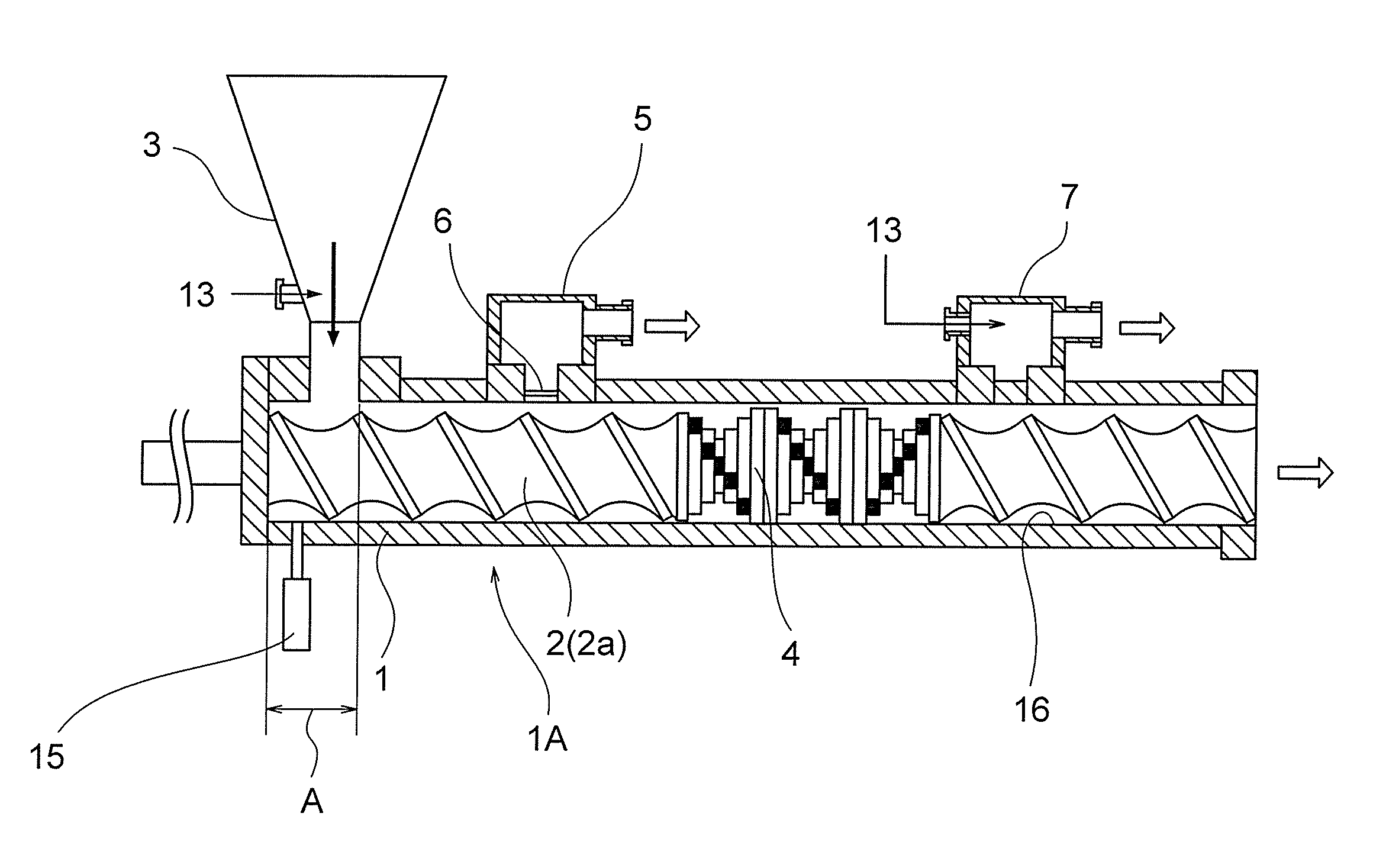 Continuous extrusion device based on twin screw extruder