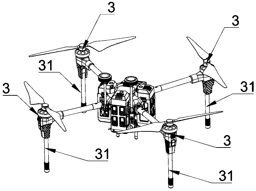 Pan-tilt assembly of multi-rotor unmanned aerial vehicle