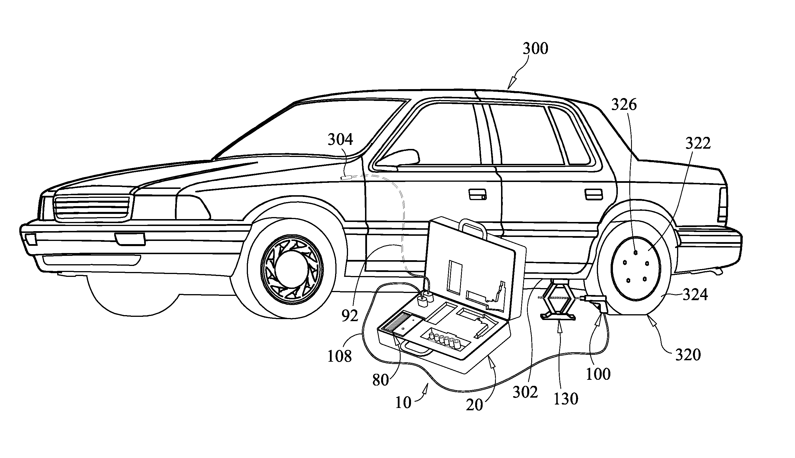 Vehicular wheel changing assembly
