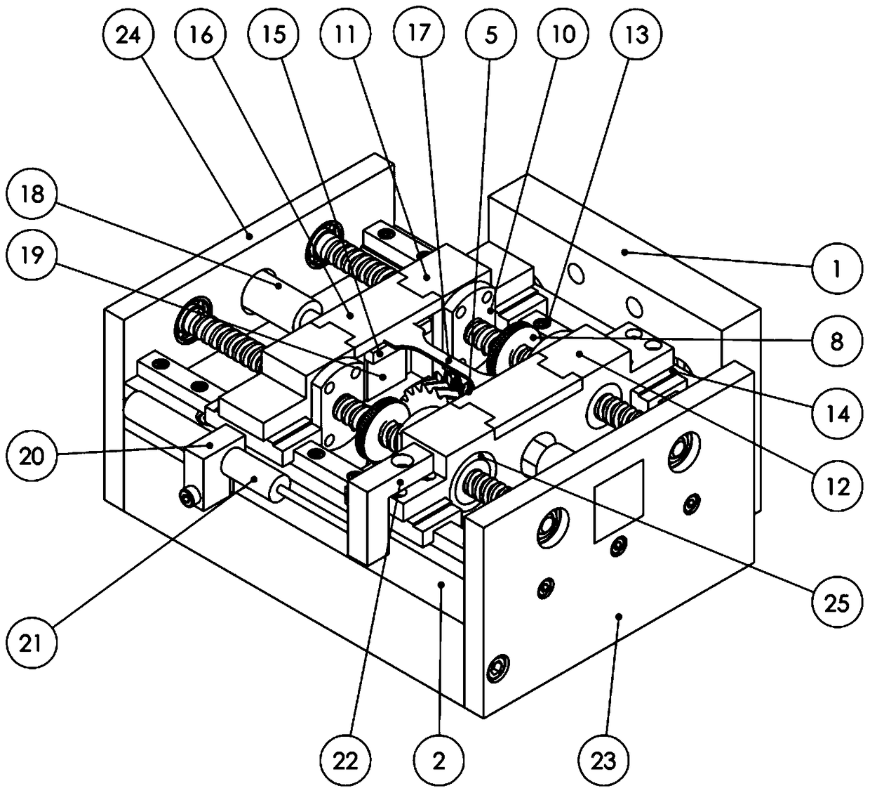 In-situ test device for material structure and performance under the combined driving mode of motor and hydraulic pressure