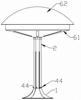 A fixed parking device for shared bicycles