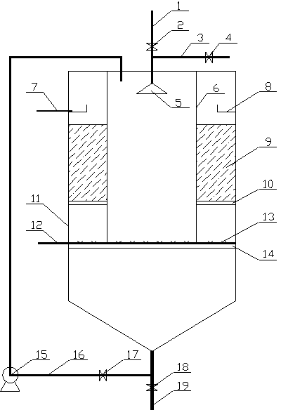 Chemical and biological sewage treatment device