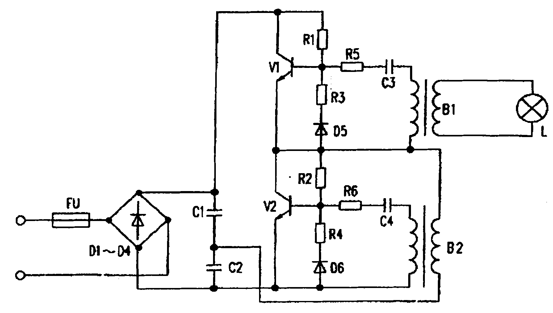 Halogen lamp circuit