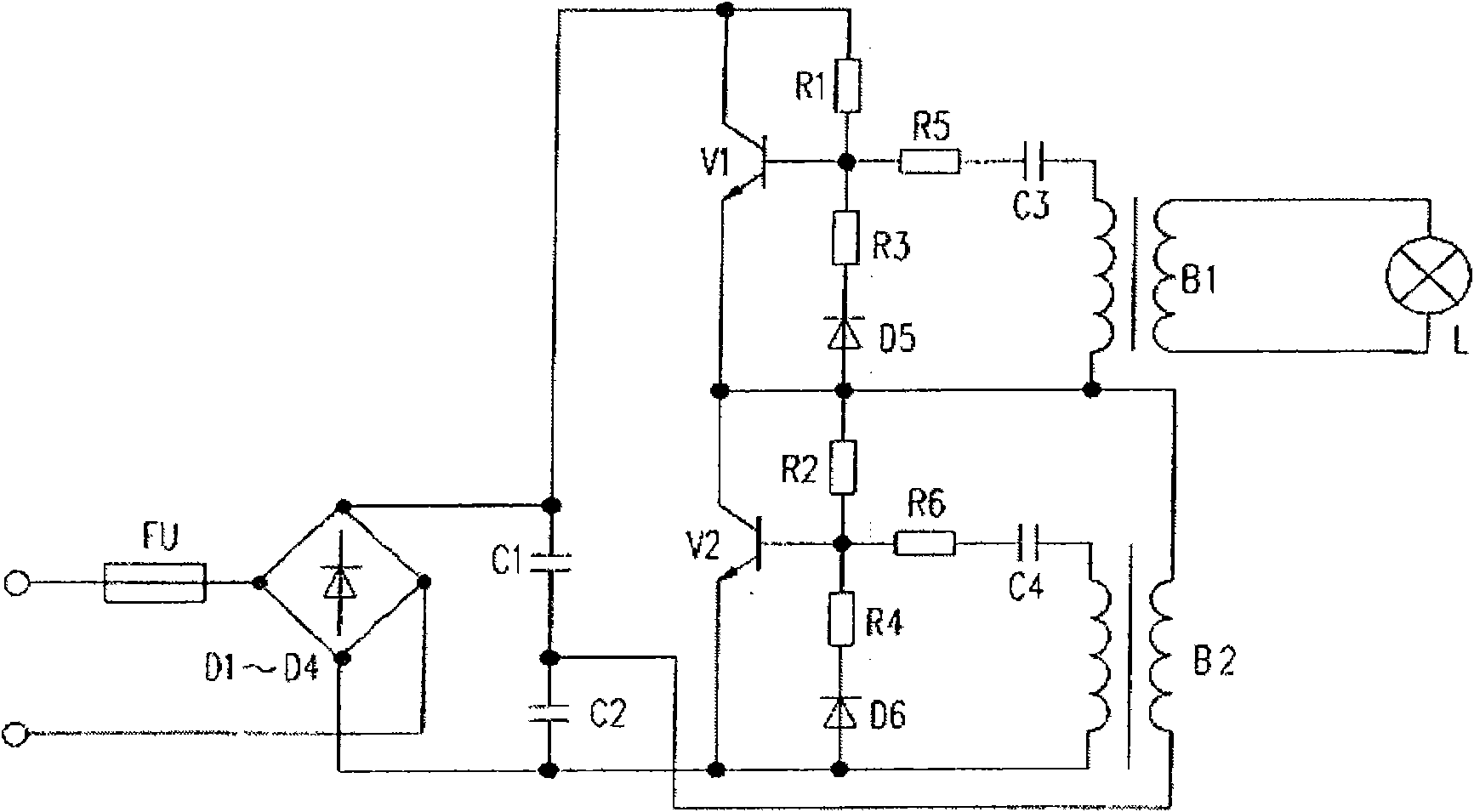 Halogen lamp circuit