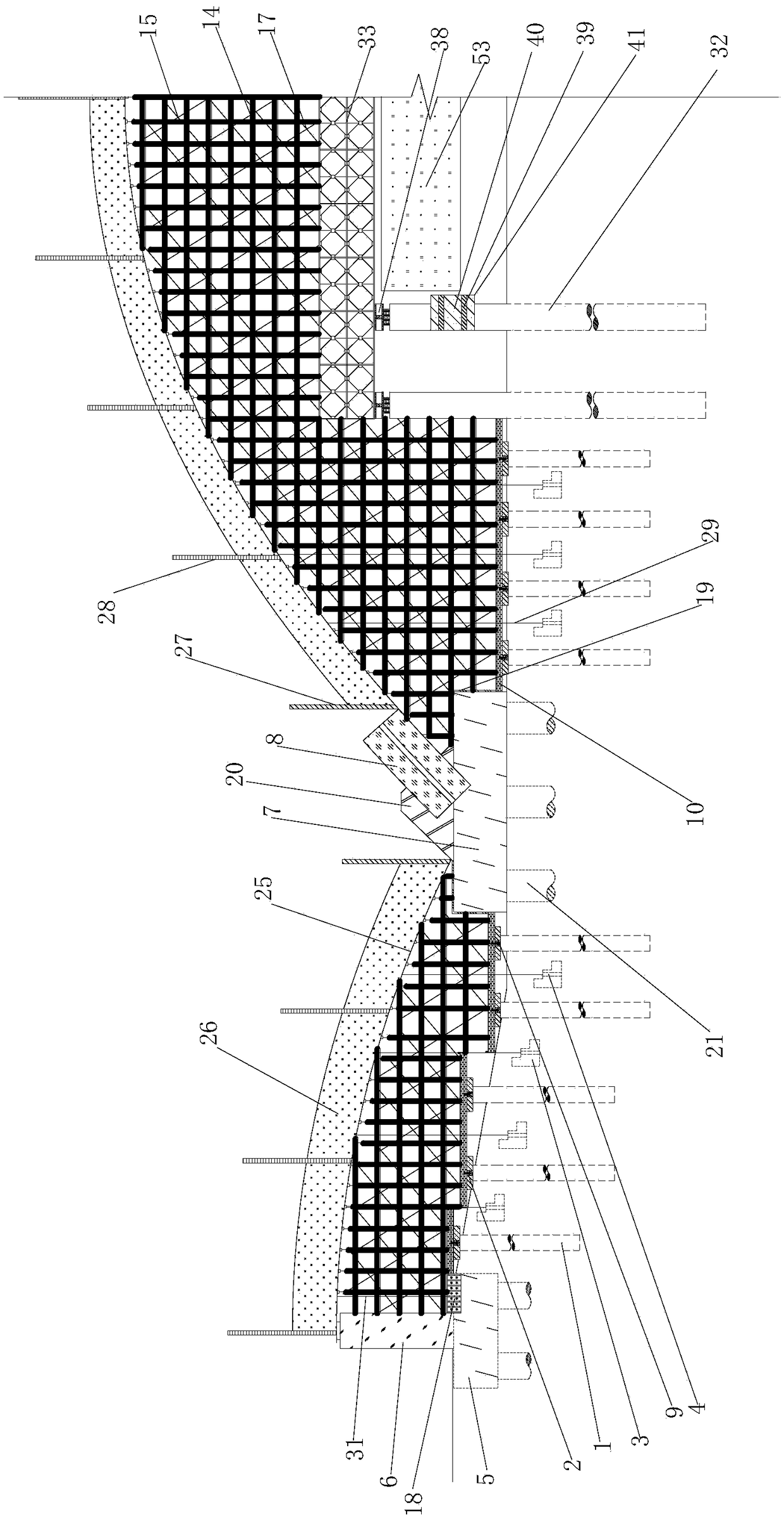 Concrete-filled steel tube arch bridge construction support system and construction method