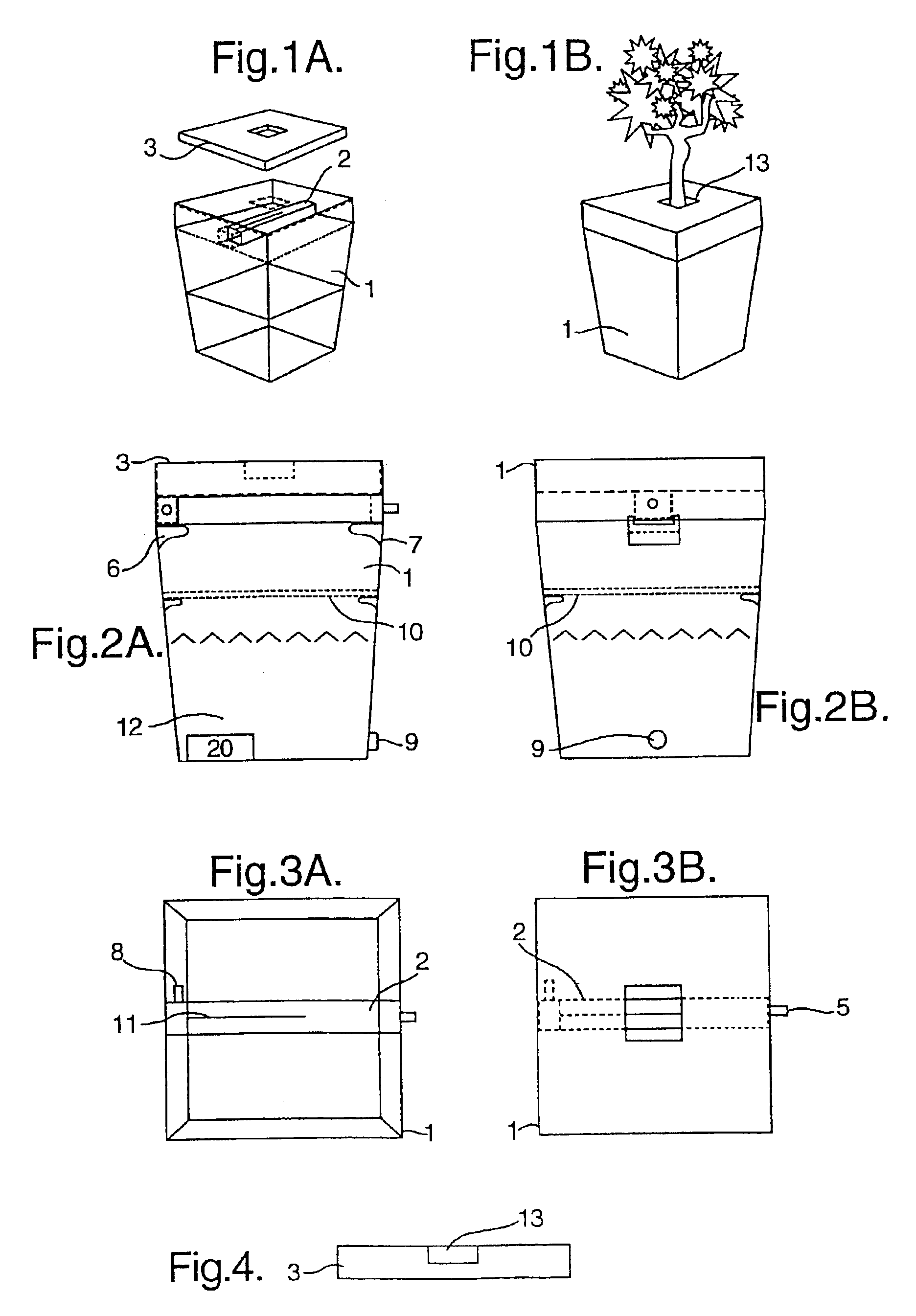 System for hydroponically growing plants, apparatus and method therefor