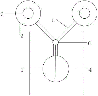 Shutoff valve with double doors in same direction