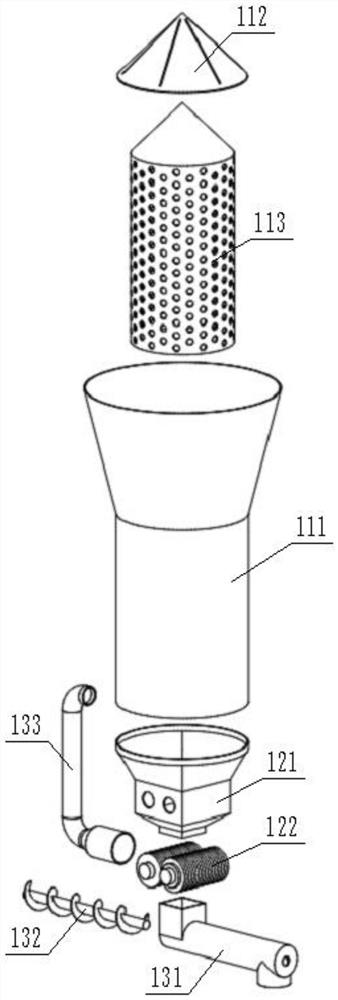 Drying and grinding device for turmeric processing