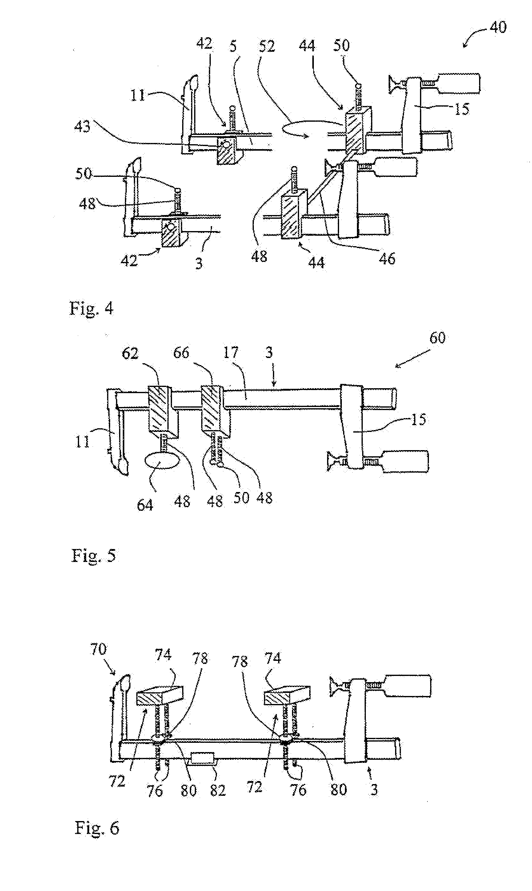 Device and arrangement for fixing workpieces