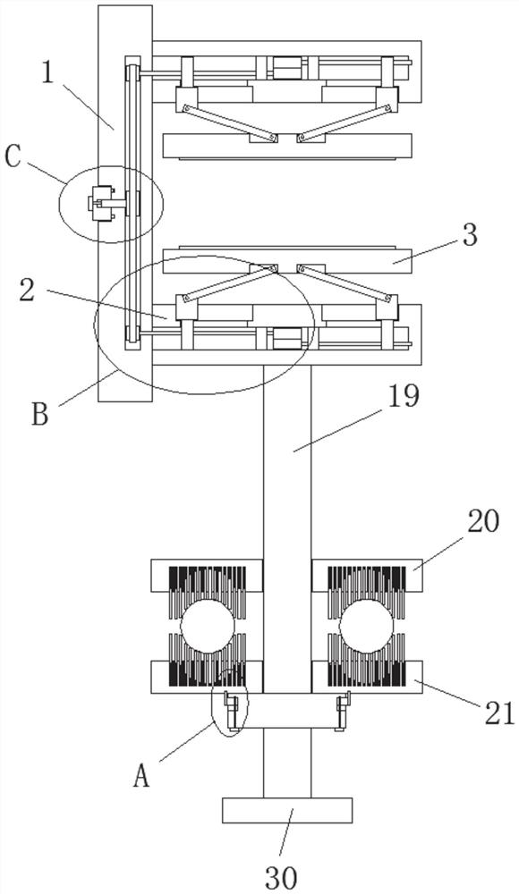 An anti-falling optical cable down-conductor clamp