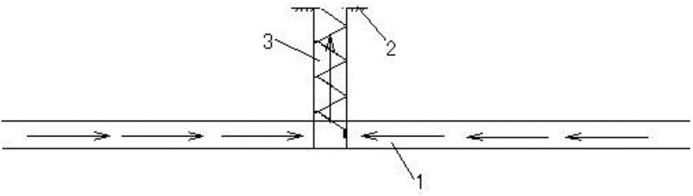 Shaft type emergency exit structure system of intercity railway tunnel