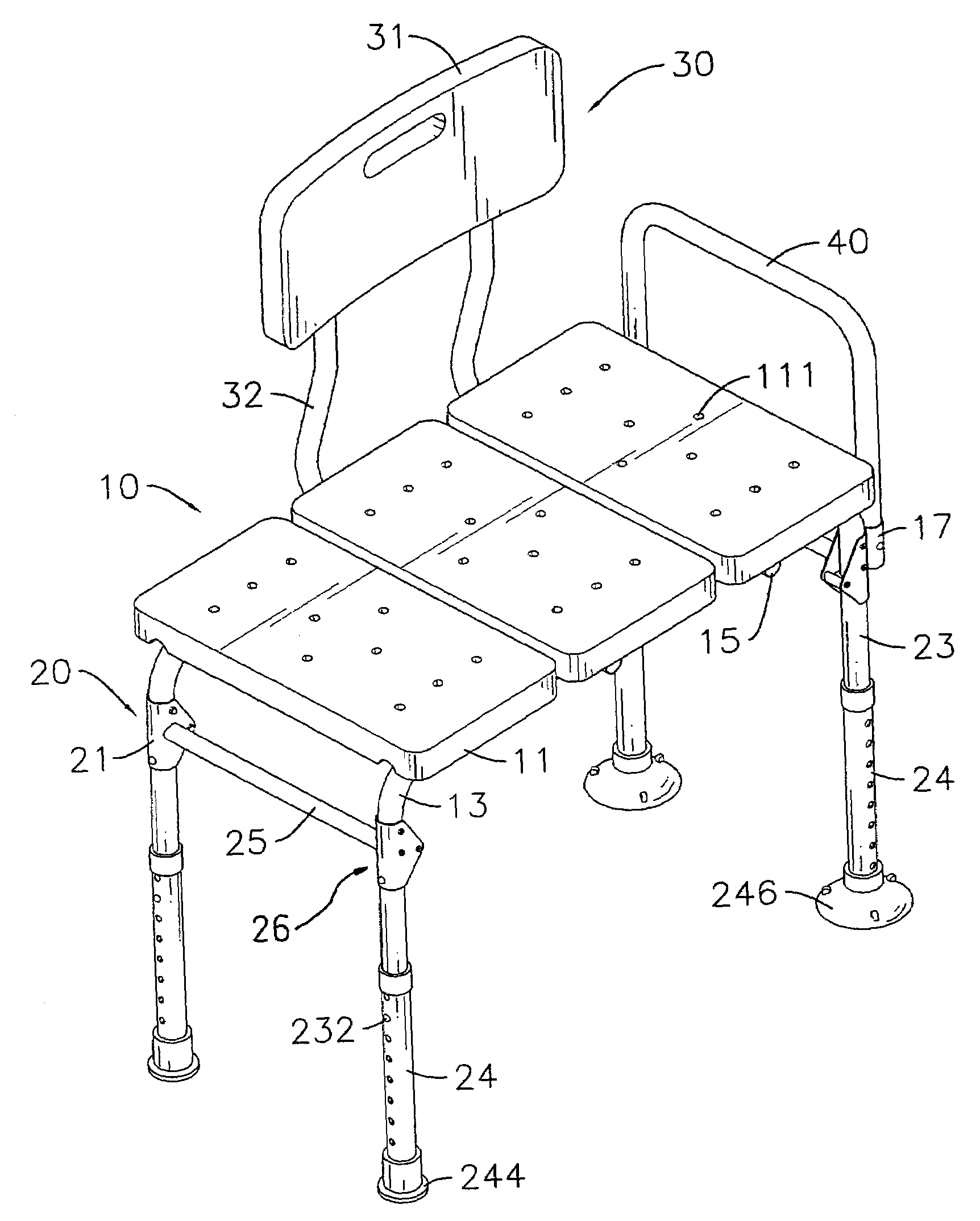 Foldable bath bench