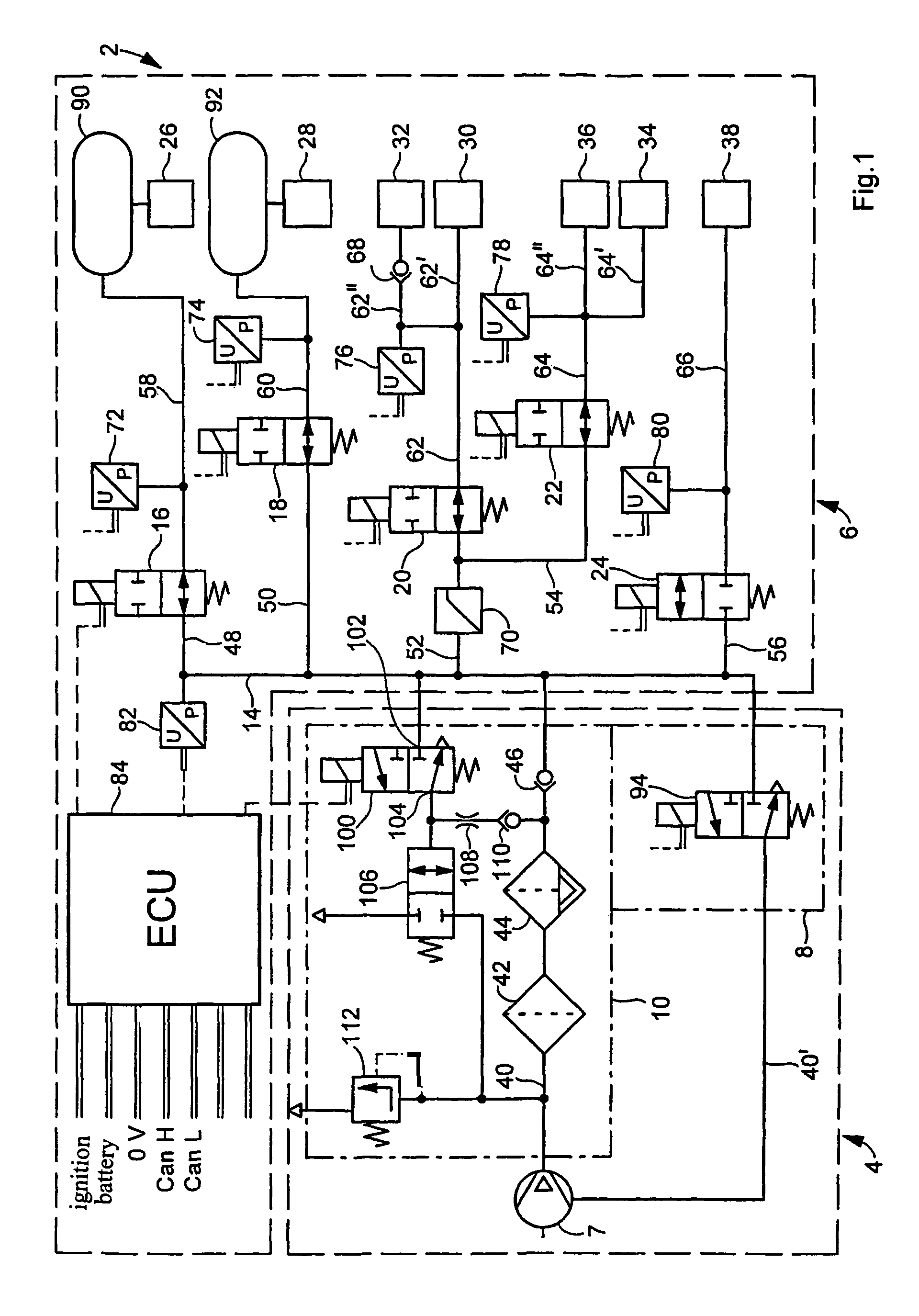 Method and system for identifying a malfunctioning compressed air consumer circuit in a vehicle electronic compressed air system