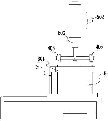 Flanging and patting device for metal thin-walled cylindrical vessels