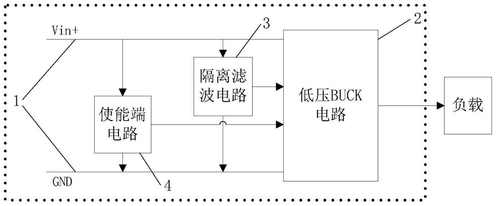 Aerospace low-voltage BUCK anti-interference and delay starting circuit