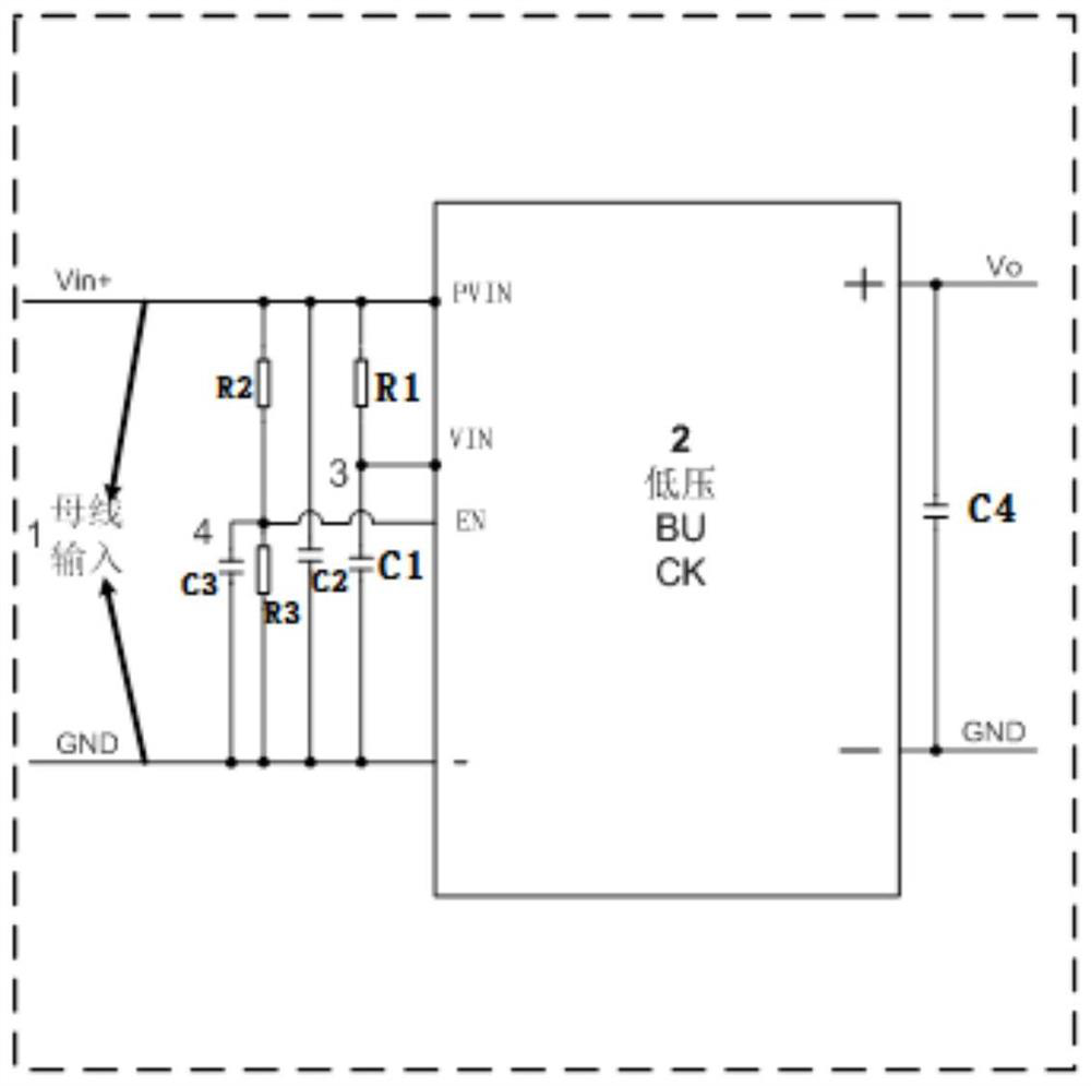 Aerospace low-voltage BUCK anti-interference and delay starting circuit