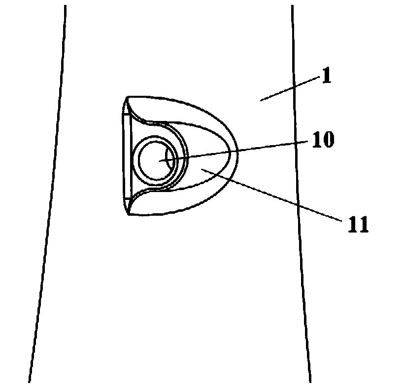 Lacing hole boss structure of turbine blade and matching structure for lacing hole boss structure and loose lacing wires