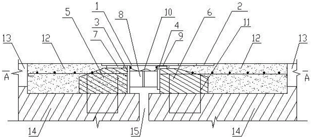 Cross seam sealing steel cover plate comb tooth telescopic device for bridge and implementation method of cross seam sealing steel cover plate comb tooth telescopic device