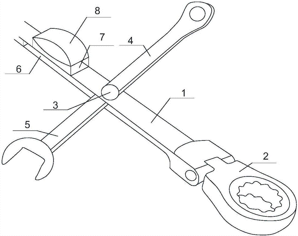 Combined integrated spanner with spanner head