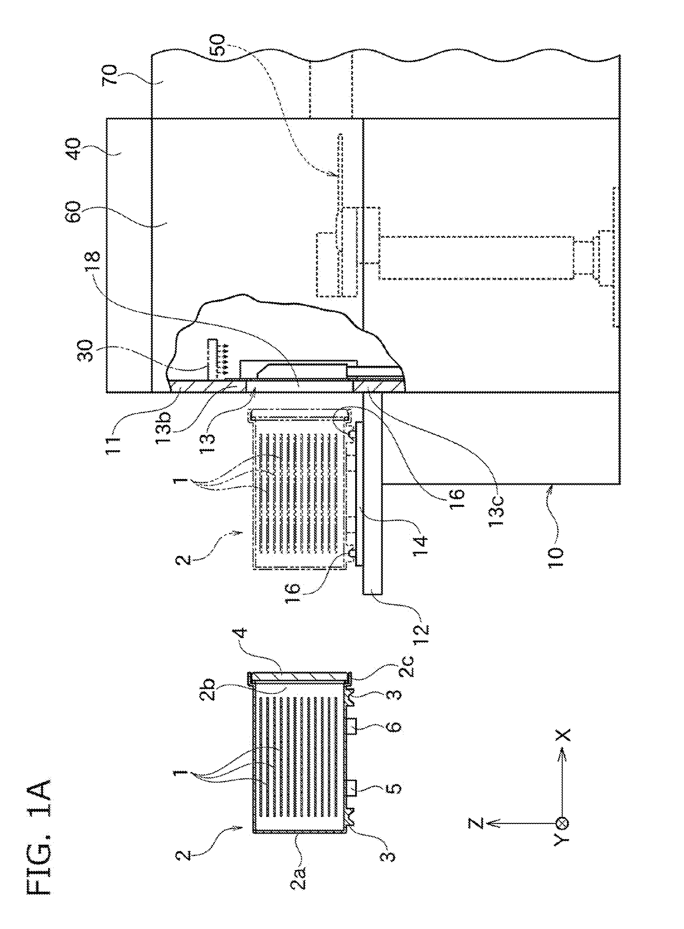 Gas purge unit and gas purge apparatus