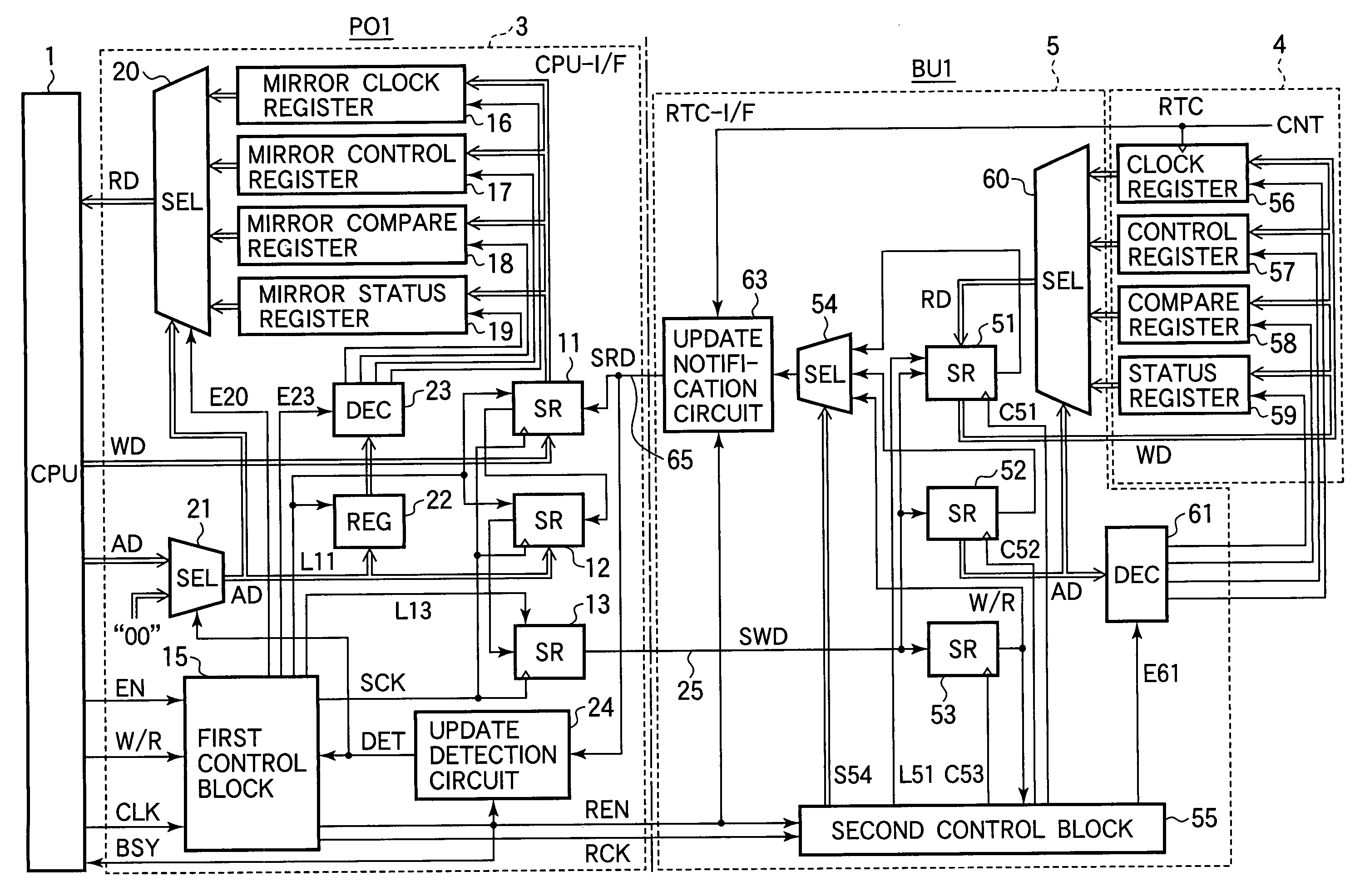Serial interface circuit for data transfer