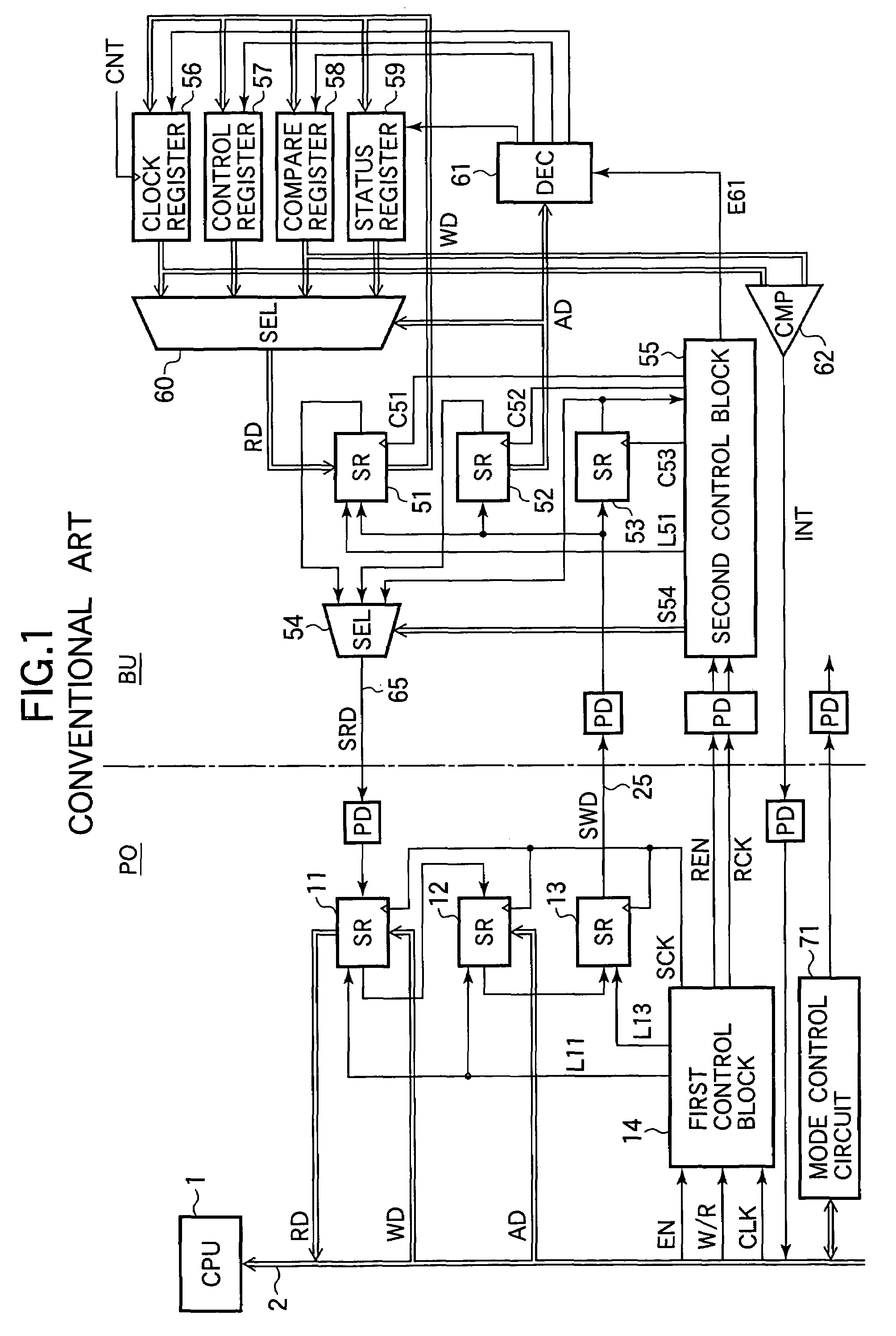 Serial interface circuit for data transfer