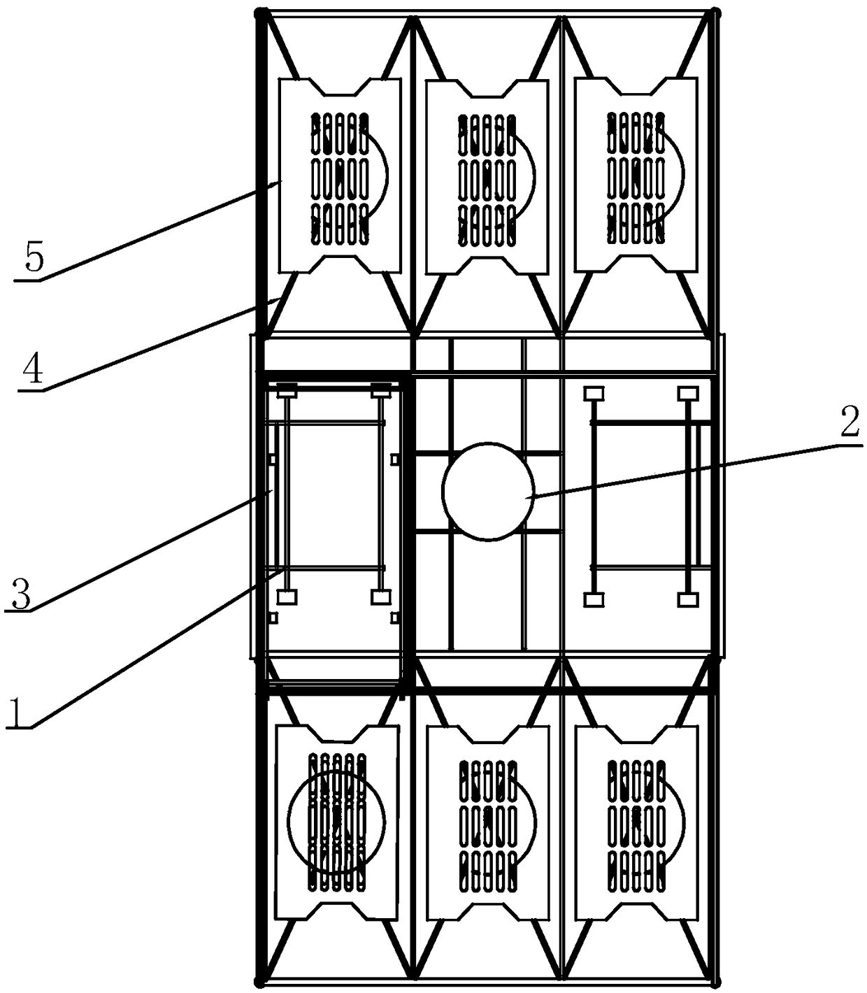 Lifting type parking device above road and parking method