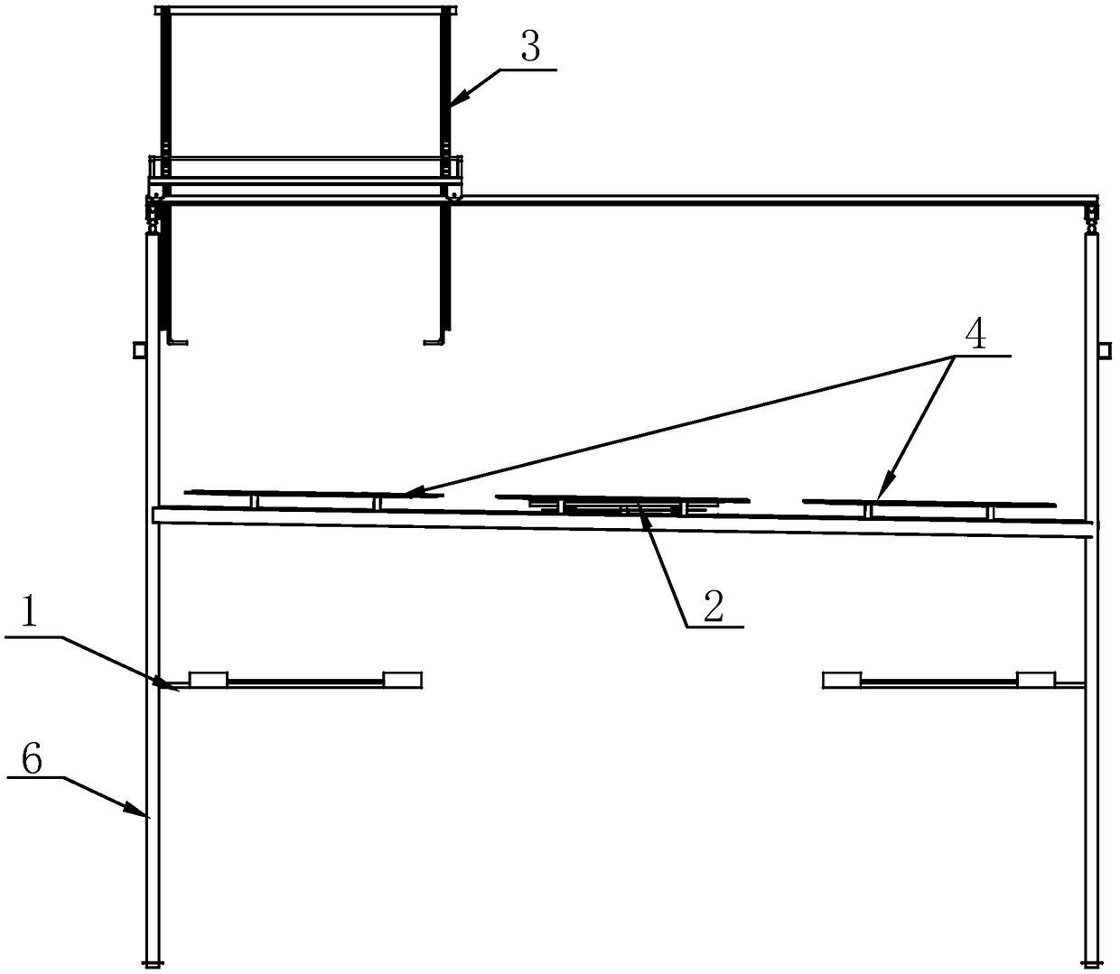 Lifting type parking device above road and parking method