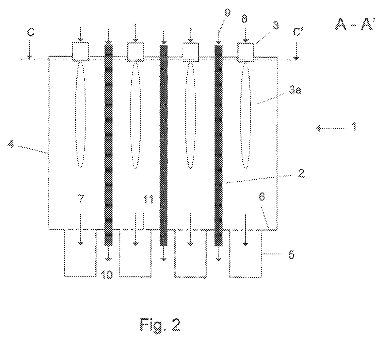 Reformer for producing synthesis gas having improved burner waste gas flow