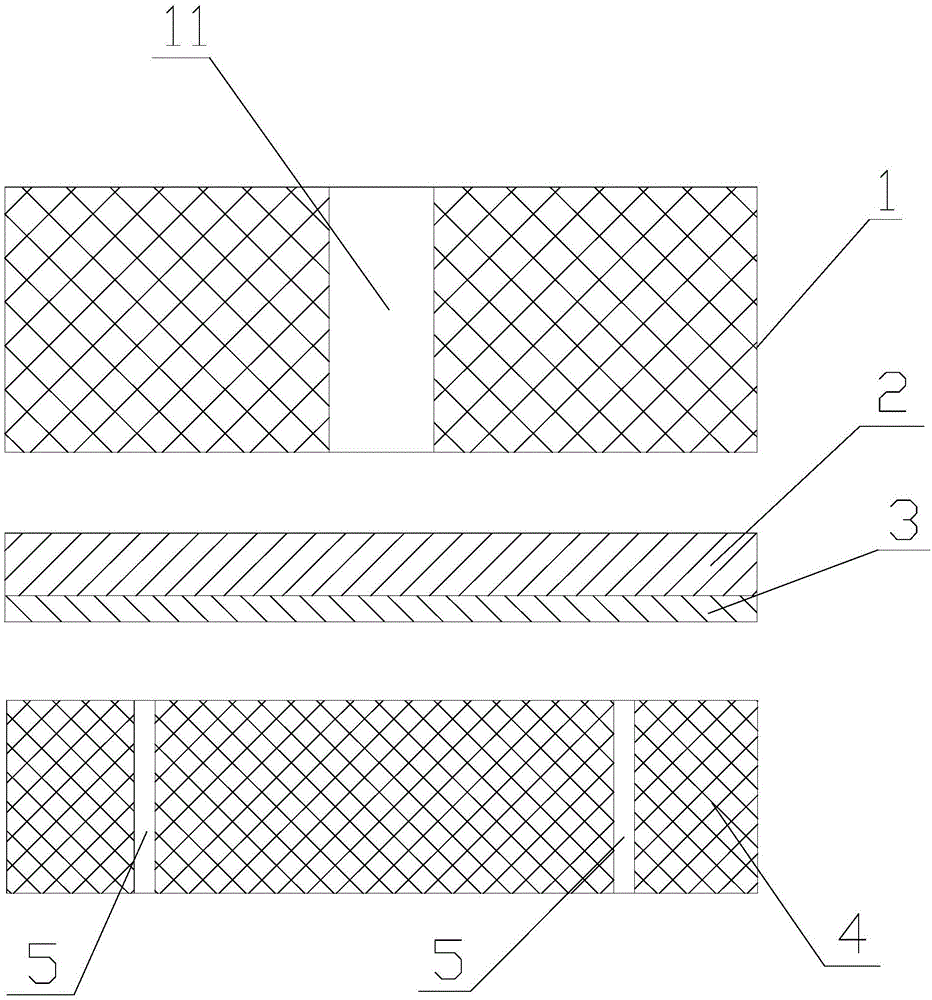Slapper energy change element structure and preparation method thereof