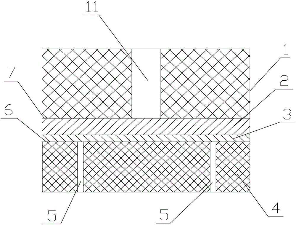 Slapper energy change element structure and preparation method thereof