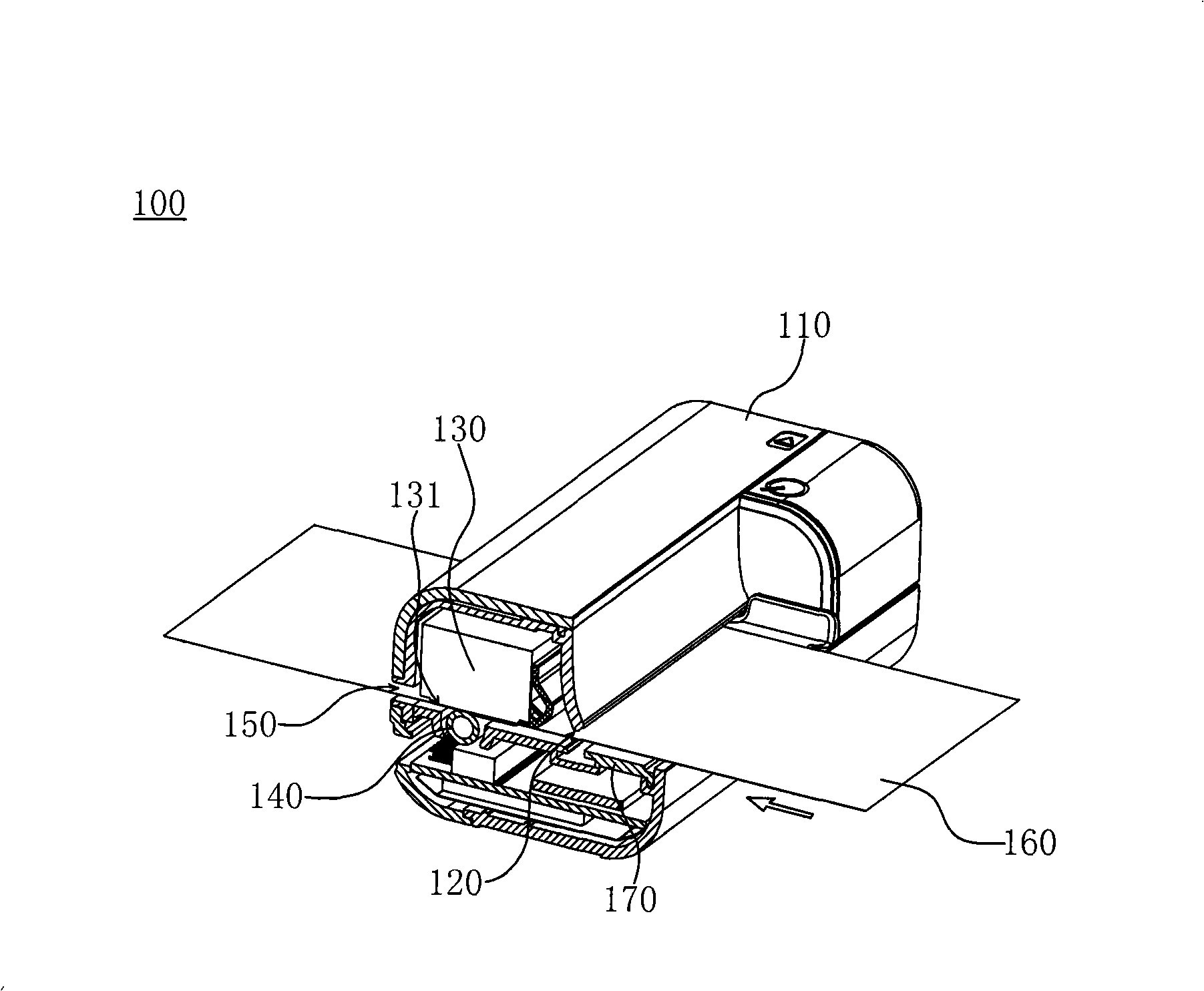 Paper feeding type scanner with cleaning mechanism