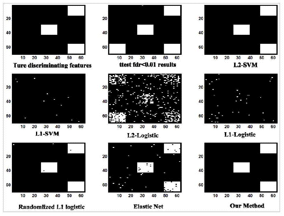 Feature selection method for FMRI (Functional Magnetic Resonance Imaging) data