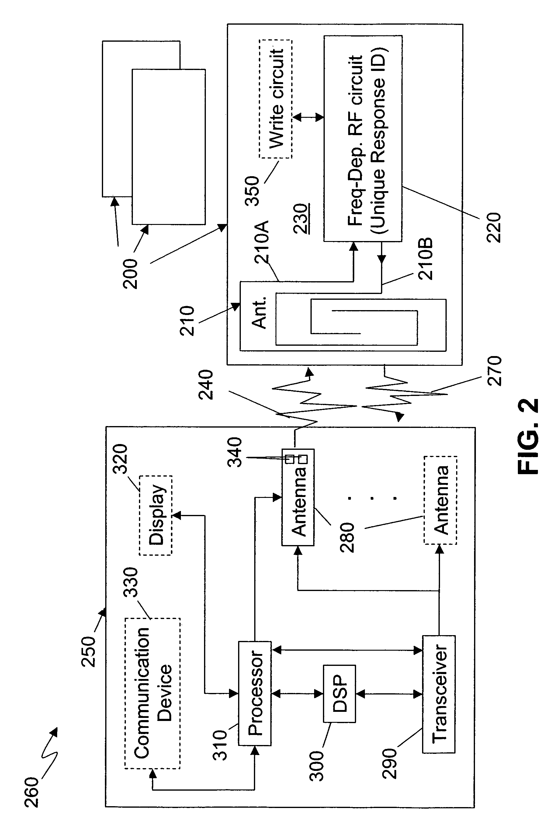 Uncontrolled passive radio frequency identification tag and system with 3-D positioning