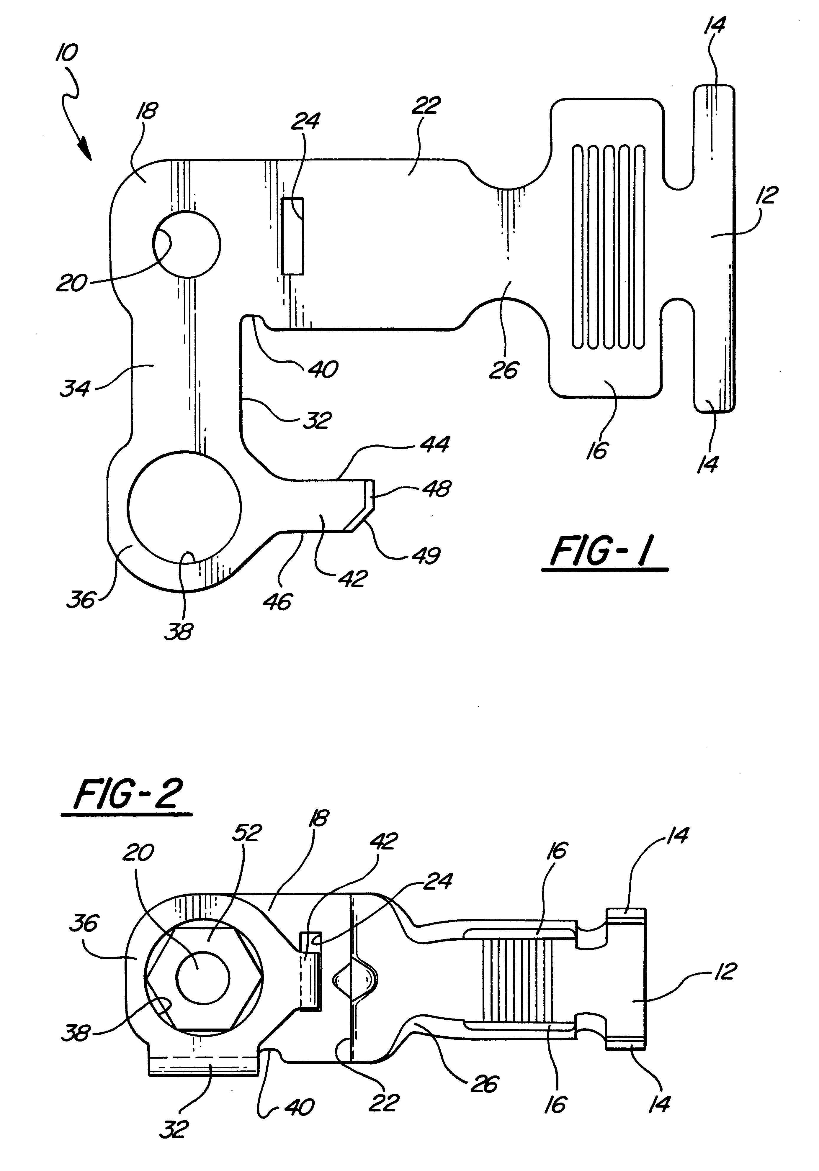 Anti-rotation terminal with captured nut