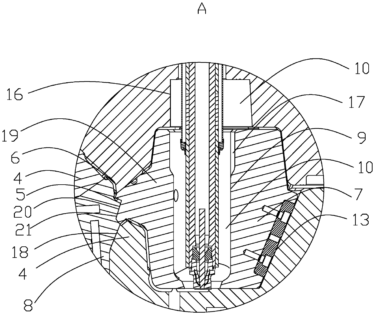 Automobile instrument panel glue feeding structure