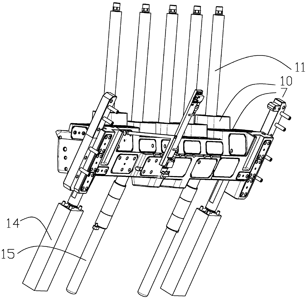 Automobile instrument panel glue feeding structure