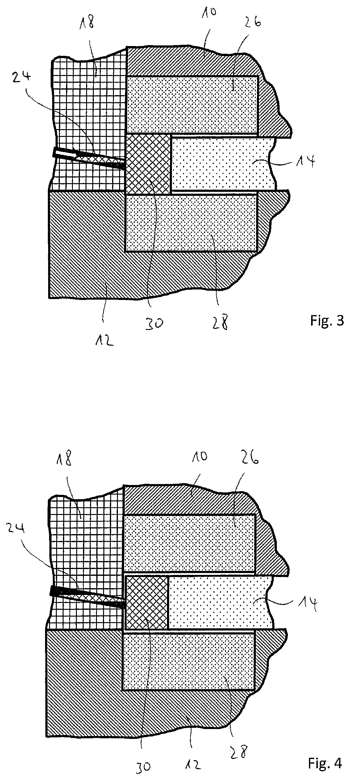 Method and device for casting a ring-shaped plastic frame in a recess of a rotor disk of a double-sided machining machine