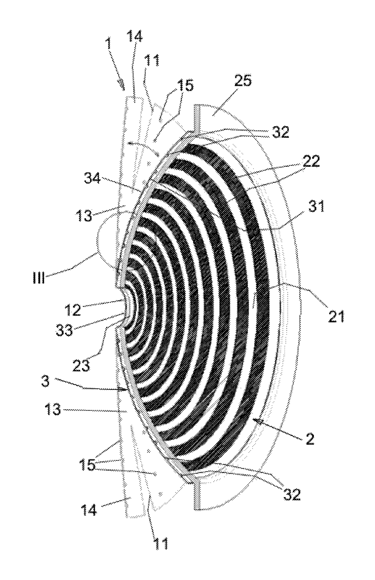 LED light Placido disc projector for a corneal topography system