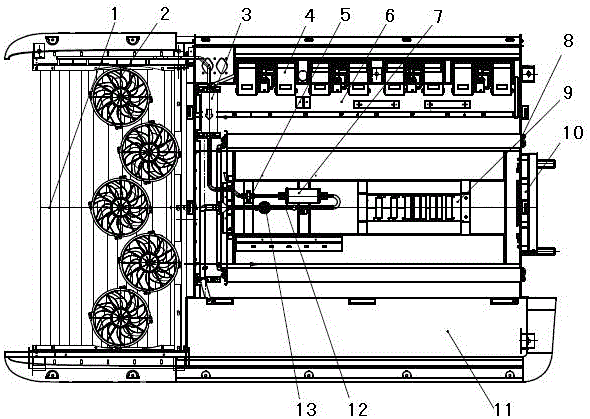 Lightweight and energy-saving windward type overhead passenger car air conditioner